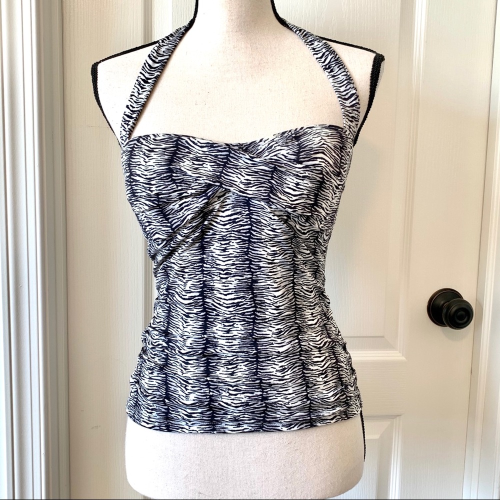 TOMMY BAHAMA Zebra Halter Tankini Top Only—SZ. XS